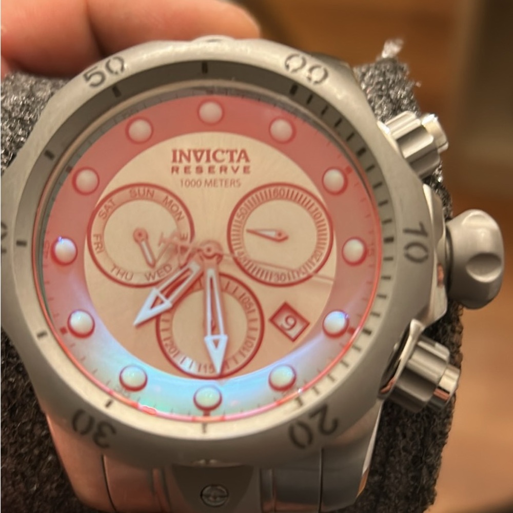 Invicta Reserve Silver and Pink Dive Watch